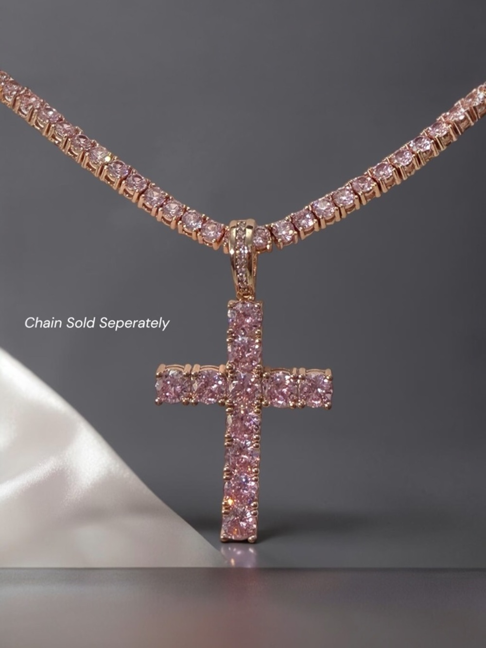 CZ Cross Pendant | Silver | Gold | Rose Gold | Black | Pink